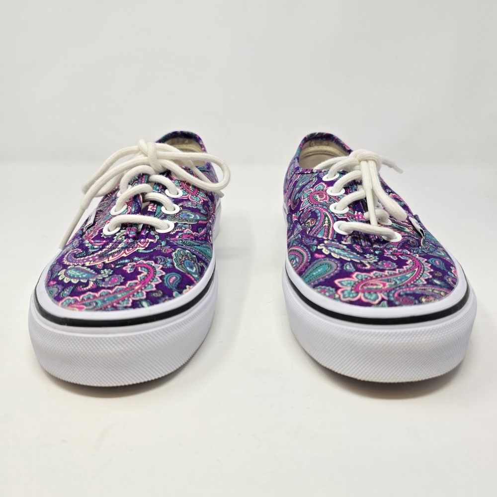 Vans Authentic Purple Paisley Canvas Low Top Sneakers Womens 6 Mens 4.5 - Picture 11 of 16